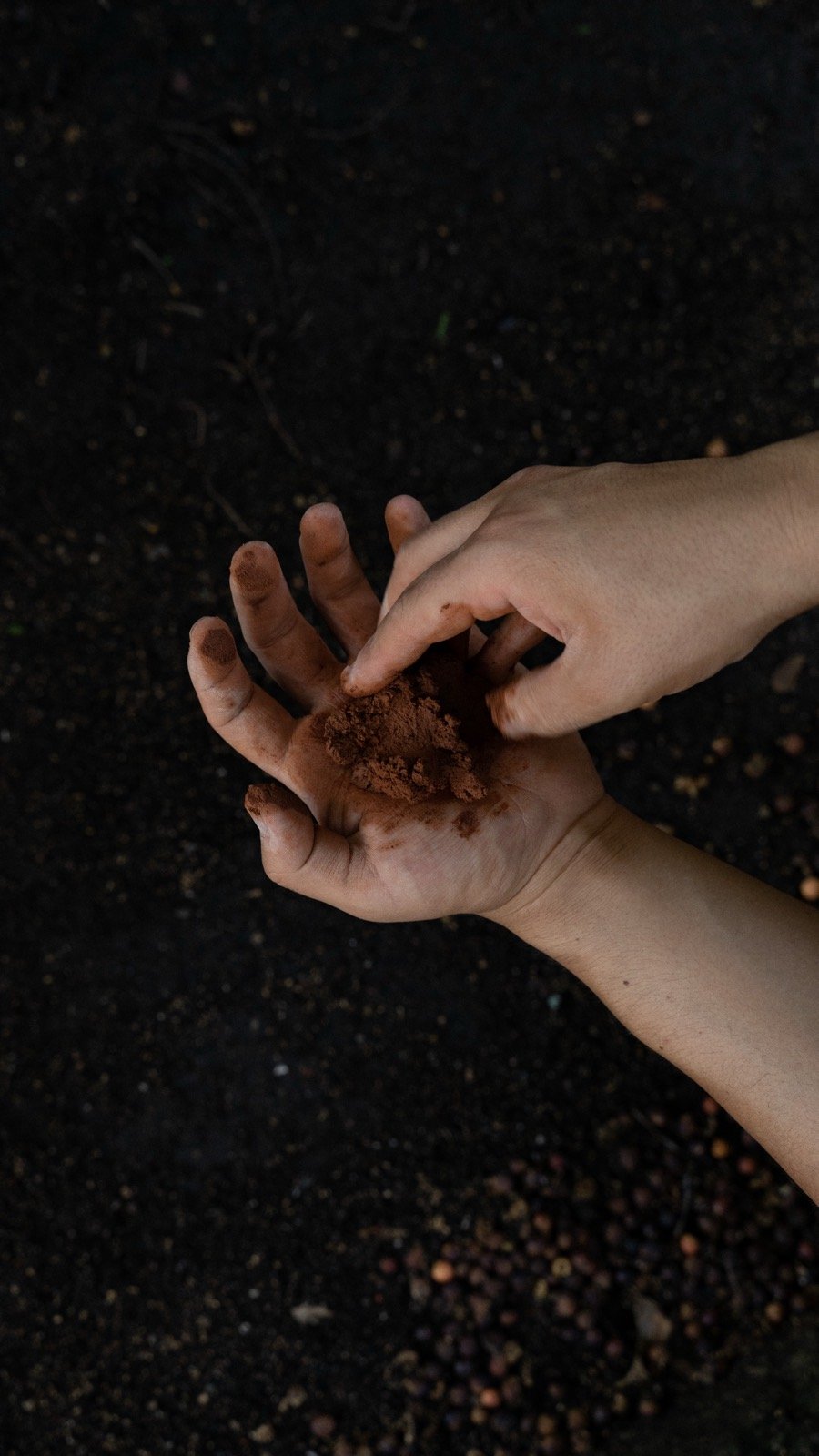 Hands with clay
